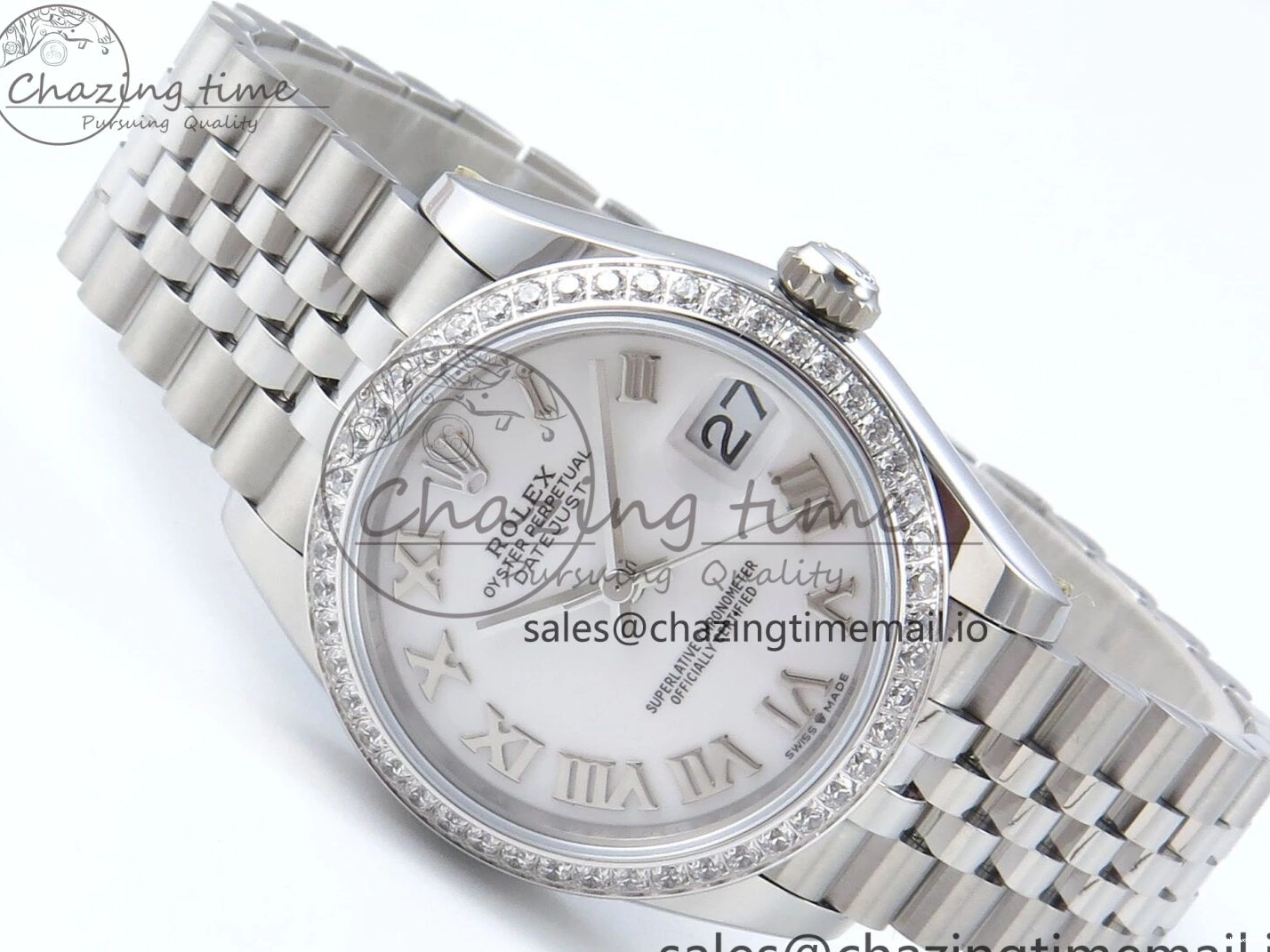 Dial White 31 ARF 1:1 Bezel SS ETA DateJust Best 2688 Jubilee Roman Steel Edition 278384RBR Bracelet Diamonds 904L on 0125